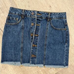 Forever 21 Denim Button-Front Skirt